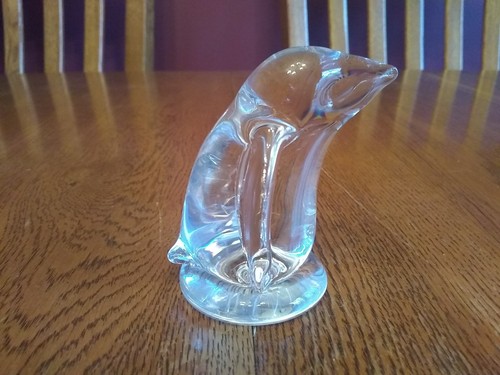 Nice Julia Poland Lead Crystal Signed Penguin Figurine