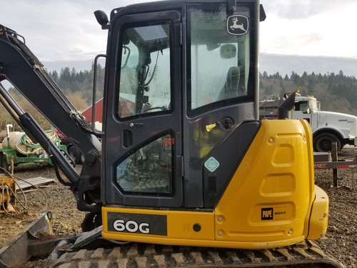 2017 John Deere 60G Hydraulic Midi Excavator Cab Heat A/C Hyd Thumb Q/C