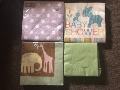 Baby Shower Decorations Napkins Zebra Elephant Giraffe Ebay