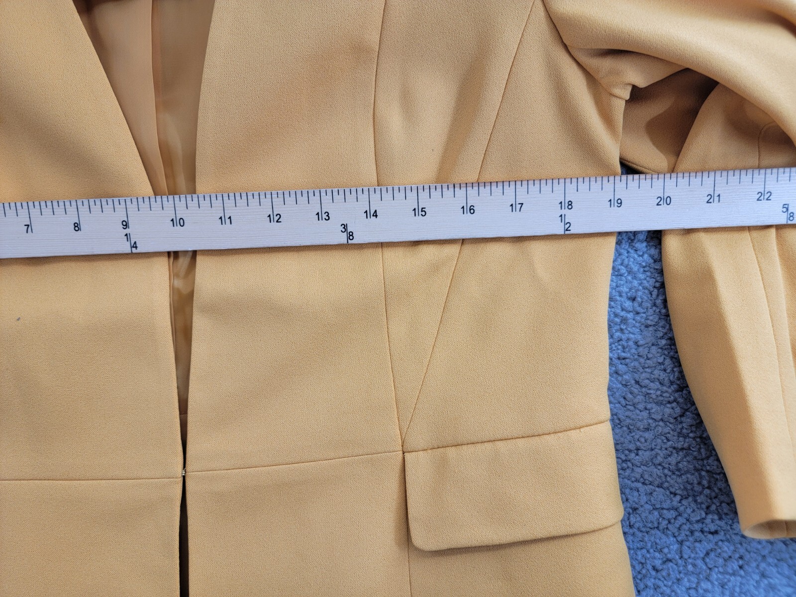 Kasper Collarless Open-Front Long-Sleeve Jacket Women's M Golden Signature Solid - Picture 6 of 16