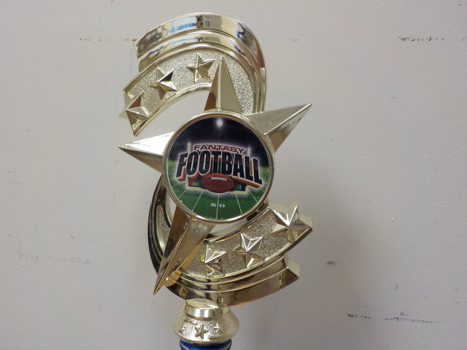 Bud Light Fantasy Football award trophy, w/ engraving, 18