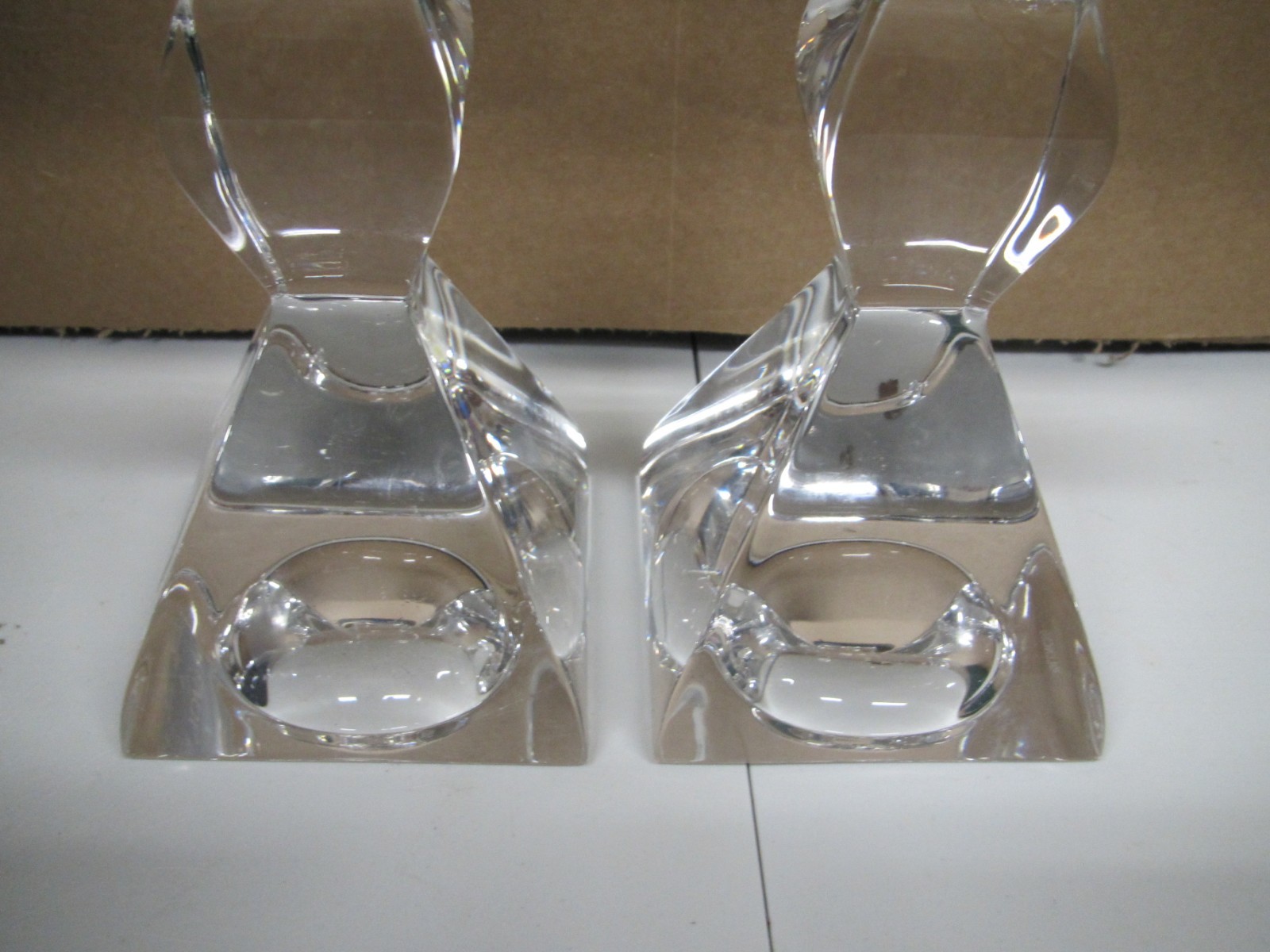 Set of 2 Lenox Leaded Crystal Candlestick Holders