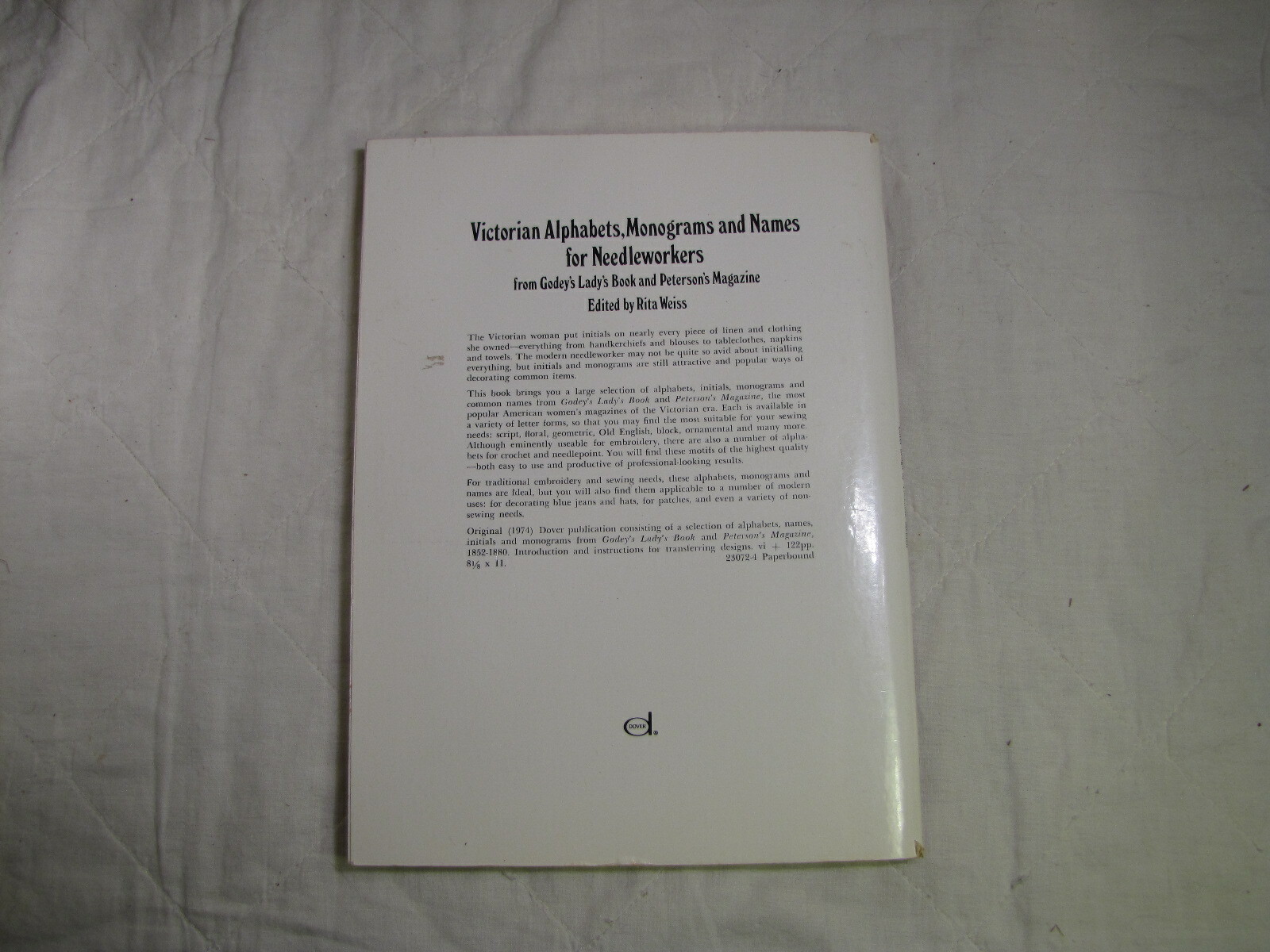 Victorian Alphabets, Monograms and Names for Needleworkers from Godey's Ladys Bo