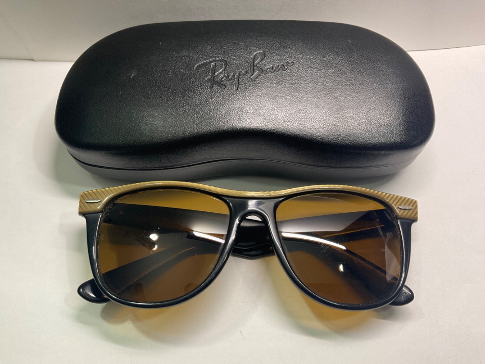 【美品】80s B&L RAY-BAN USA WAYFARER Ⅱ エボニィ Vintage B&L Ray Ban USA Wayfarer II 54mm Black & white