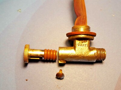 British Seagull outboard petcock, fuel valve, gas tap cork repair