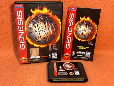 NBA JAM T.E. Tournament Sega Genesis Original Authentic Tested Complete CIB
