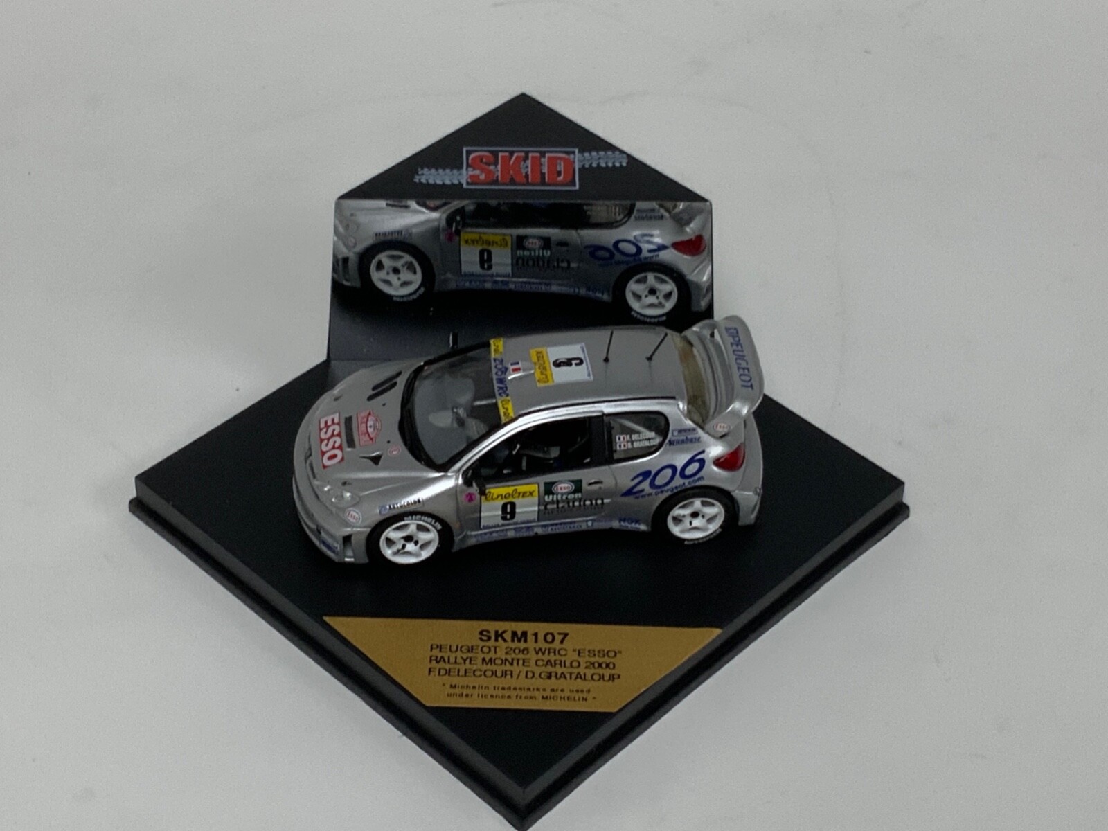 1/43 SKID Peugeot 206 WRC 2001 Monte Carlo Rally Car #1