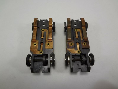 2 NOS ORIGINAL AURORA OPEN RIVET T-JET COLORED MAGNET CHASSIS - LOT B