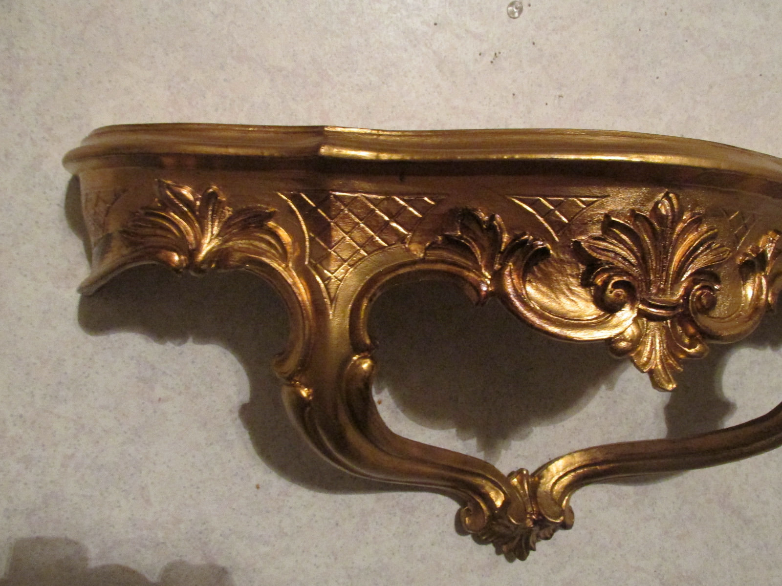 Homco Home Interiors  Gold Shelf  Vintage