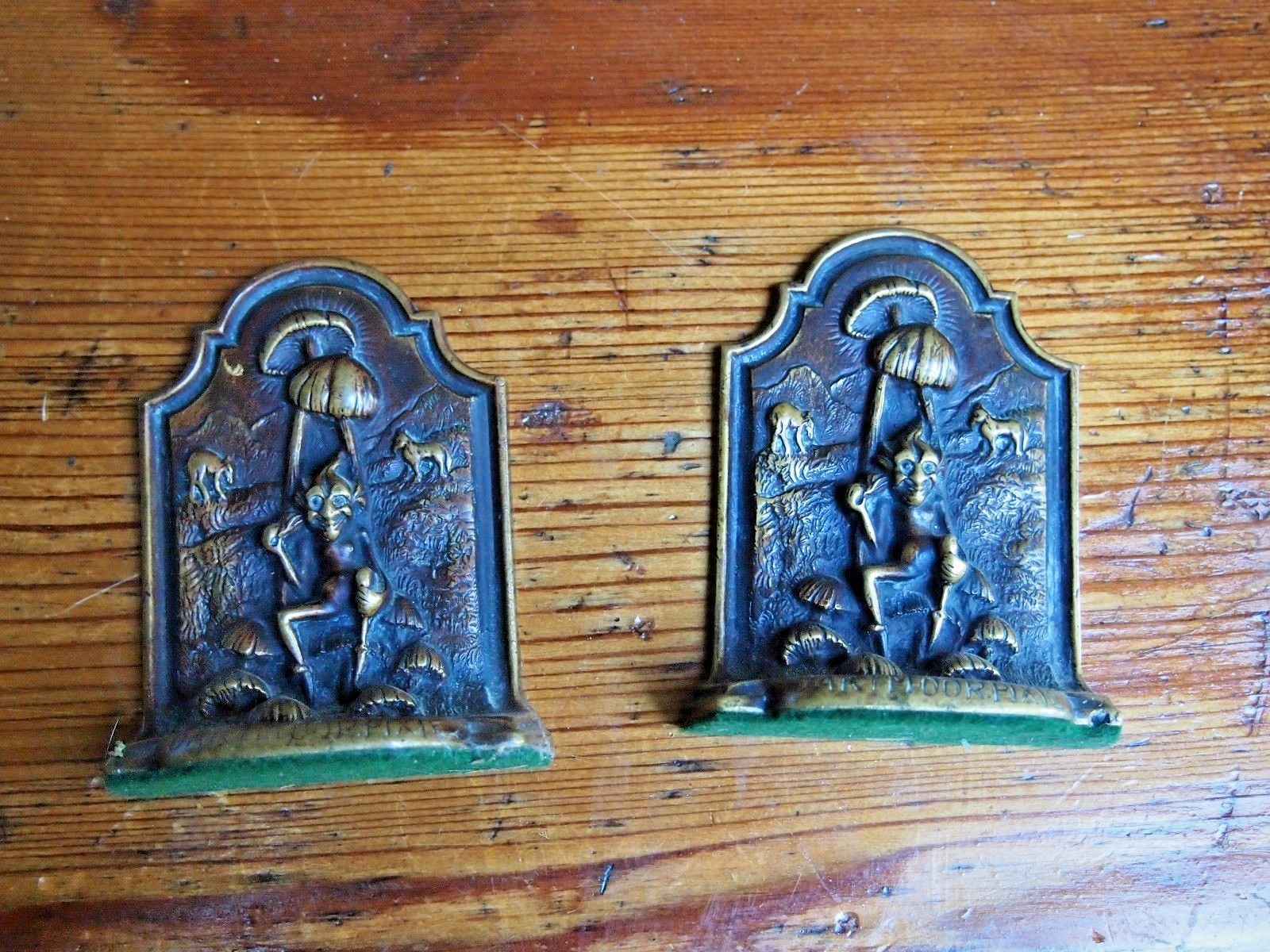 Pair Dartmoor Pixie England Book Ends-heavy
