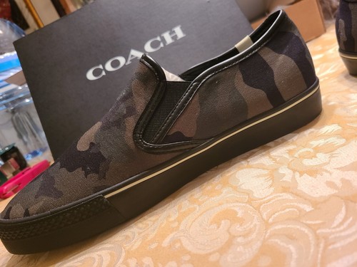 Pre-owned Coach Men's Low Top Sneaker Signature Canvas 11 D Camo Limited Edition In Multicolor