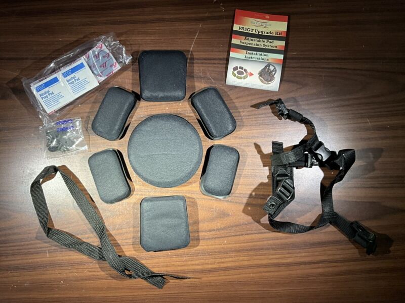 Skydex Helmet Pad Upgrade Kit w/Suspension Chin Strap Size 6 PASGT Helmet