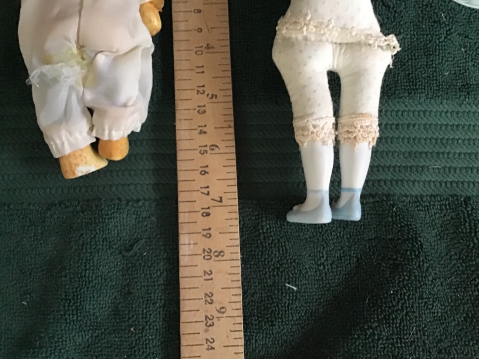Porcelain Victorian doll and teddy bear Avon