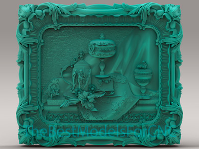 3D Model STL File for CNC Router Laser & 3D Printer Decorative Still Life