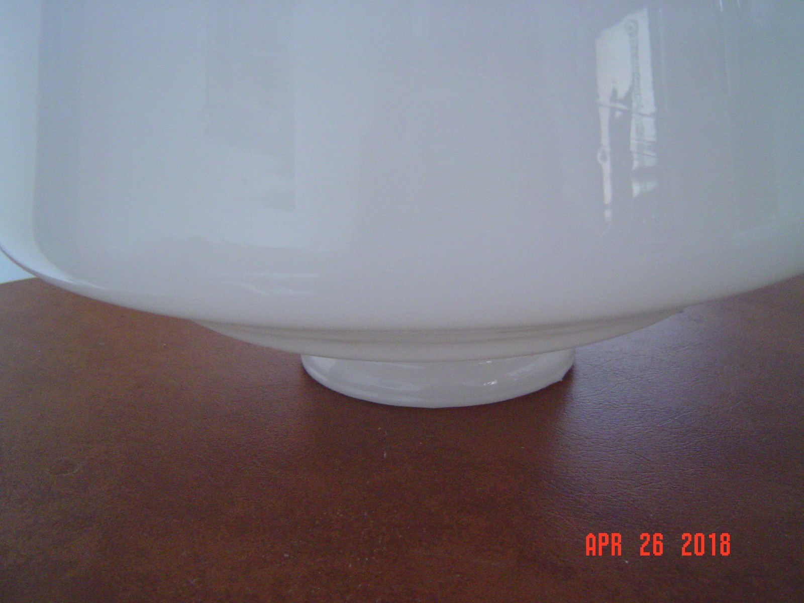 Vintage White Milk Glass Schoolhouse Light Globe