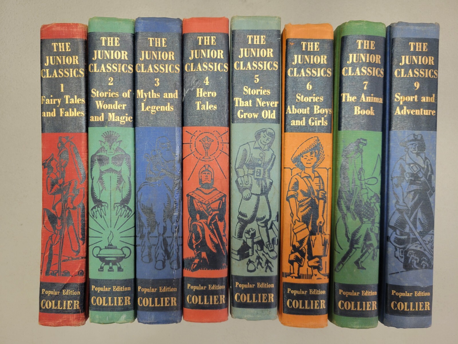 Junior Classics Shelf of Books Popular Edition Lot volumes 1