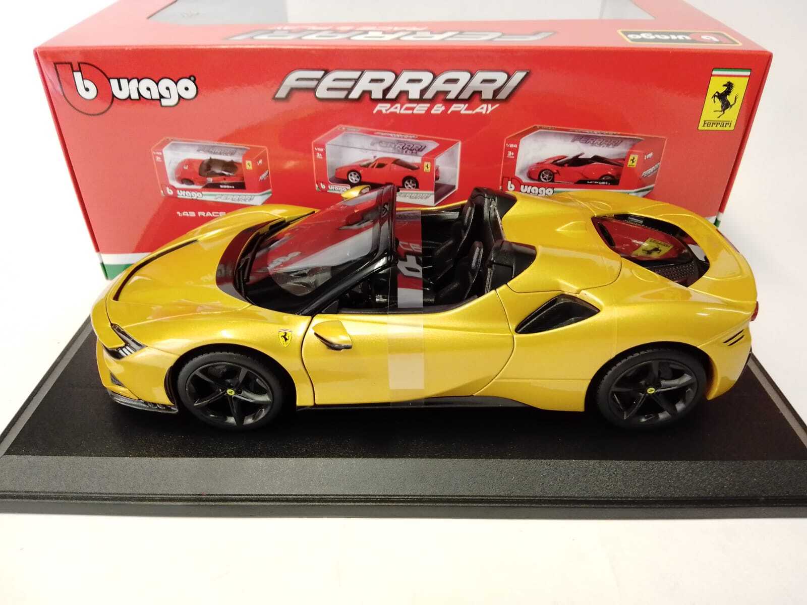 Burago BBurago Ferrari SF90 Stradale Spider Gialla Yellow 1