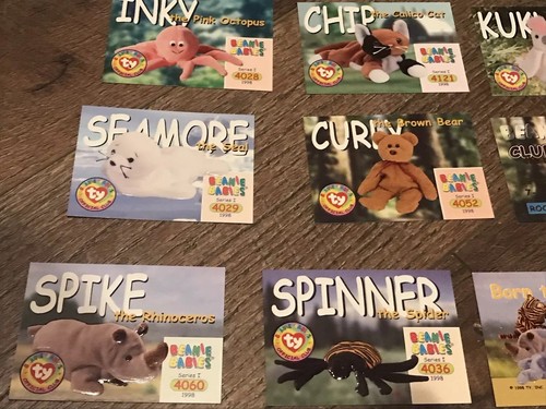 Ty Beanie Babies Series 1 Cards, and 2 Puzzle Cards