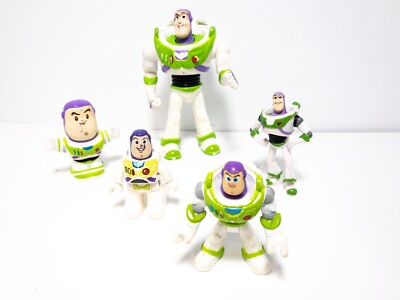Lot of 5 Toy Story Buzz Lightyear Figures Figurines for Play or Parts or MOC