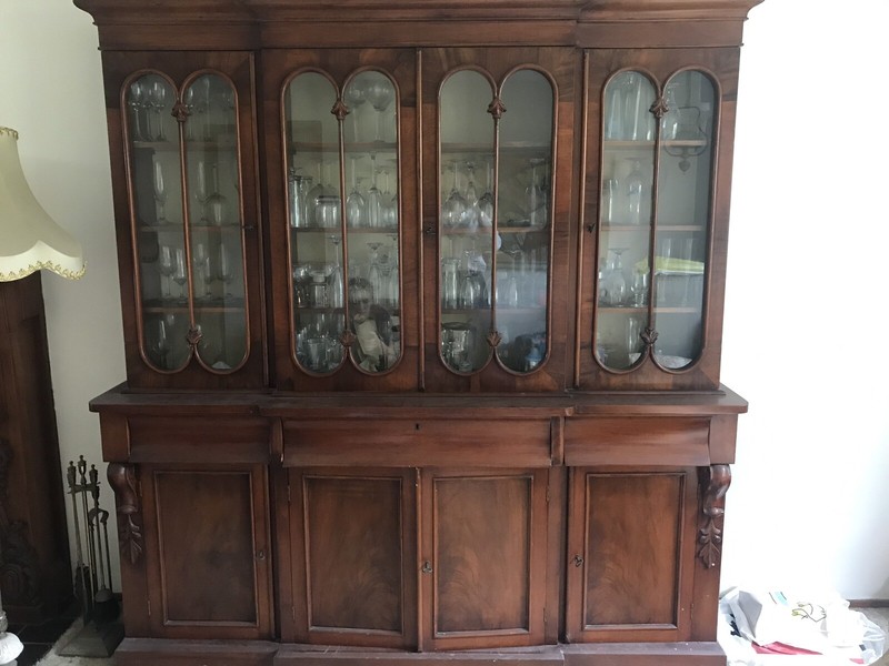 Red Cedar Large Cabinet Early Victorian Breakfront Regency Book Case