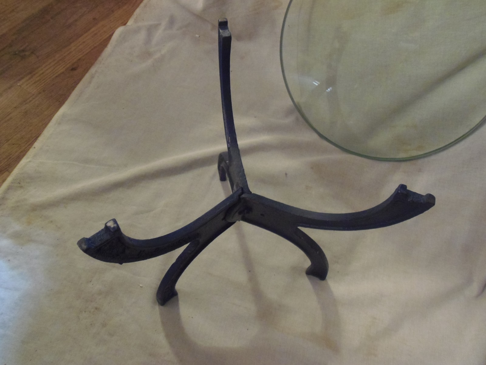 Antique  Cast Iron Water Heater Stand / Vintage C S Co Detroit Michigan