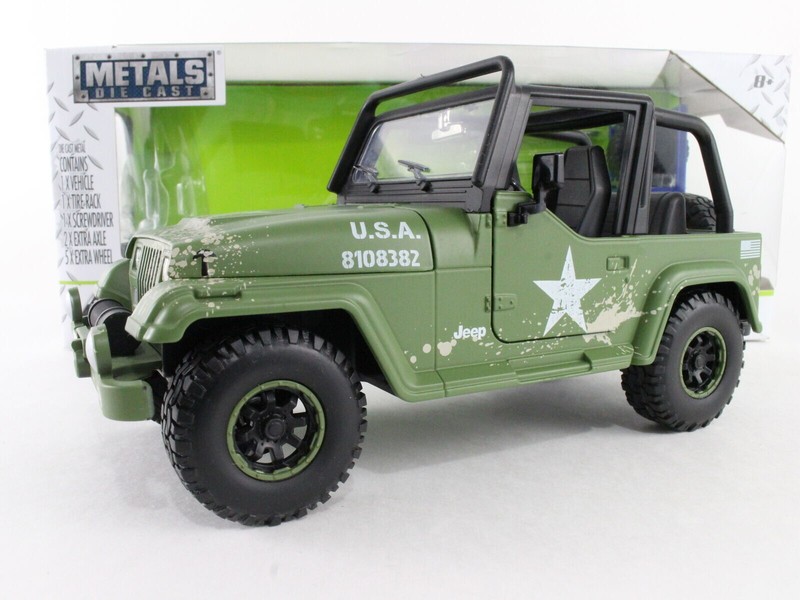 1992 Jeep Wrangler ARMY Dirty Version Just Trucks Jada 1:24