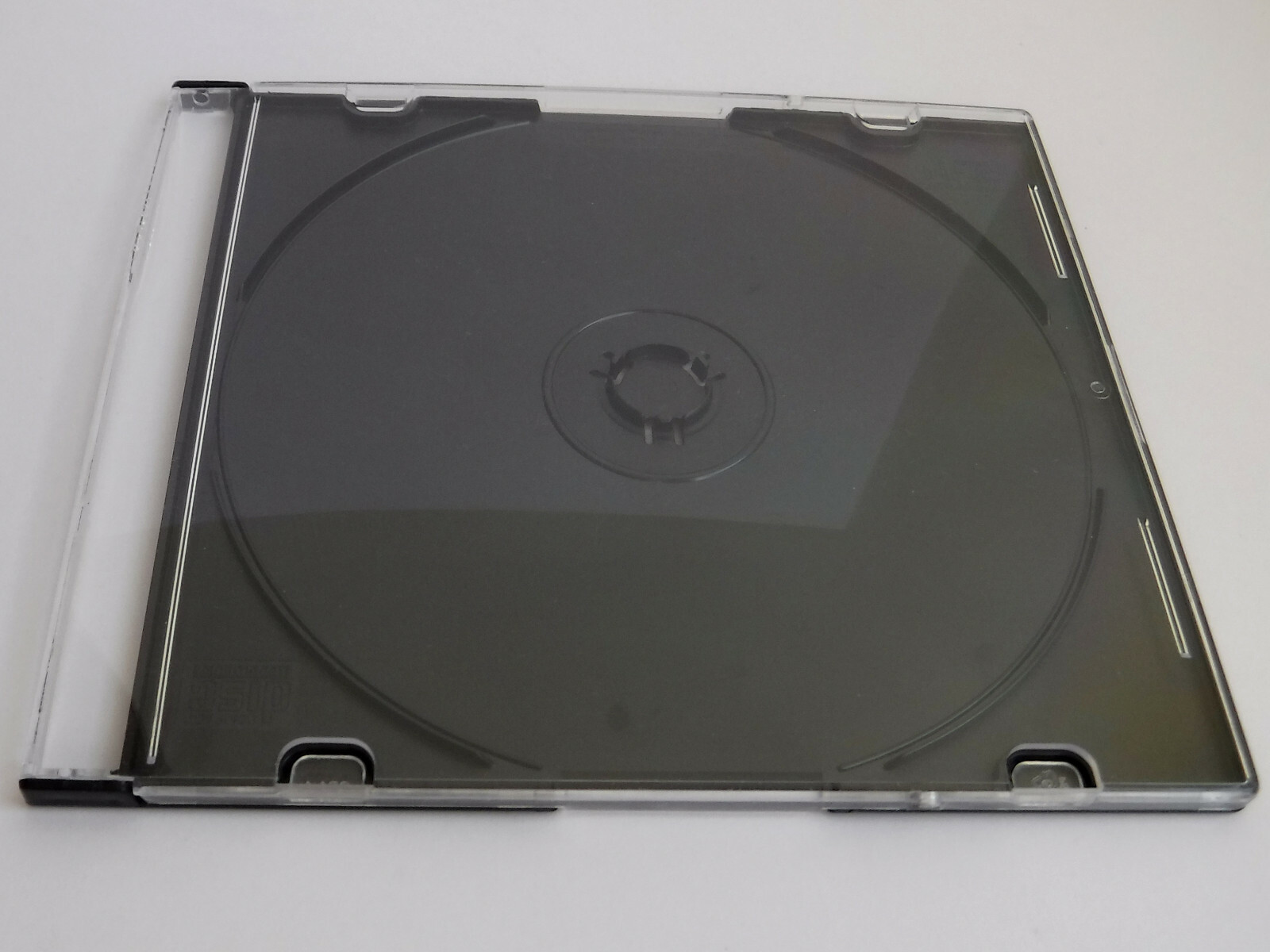 5.2 mm Slim-line Single CD Jewel Case, Clear Top/Black Base, Packs of 5
