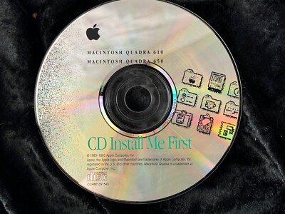 Apple Macintosh Quadra 610/650 Software CD Install Me First CD ROM Media