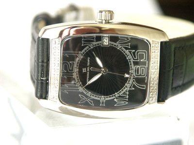 Ladies Diamond Studded Bezel Quartz Watch by Officina de tempo of Italy
