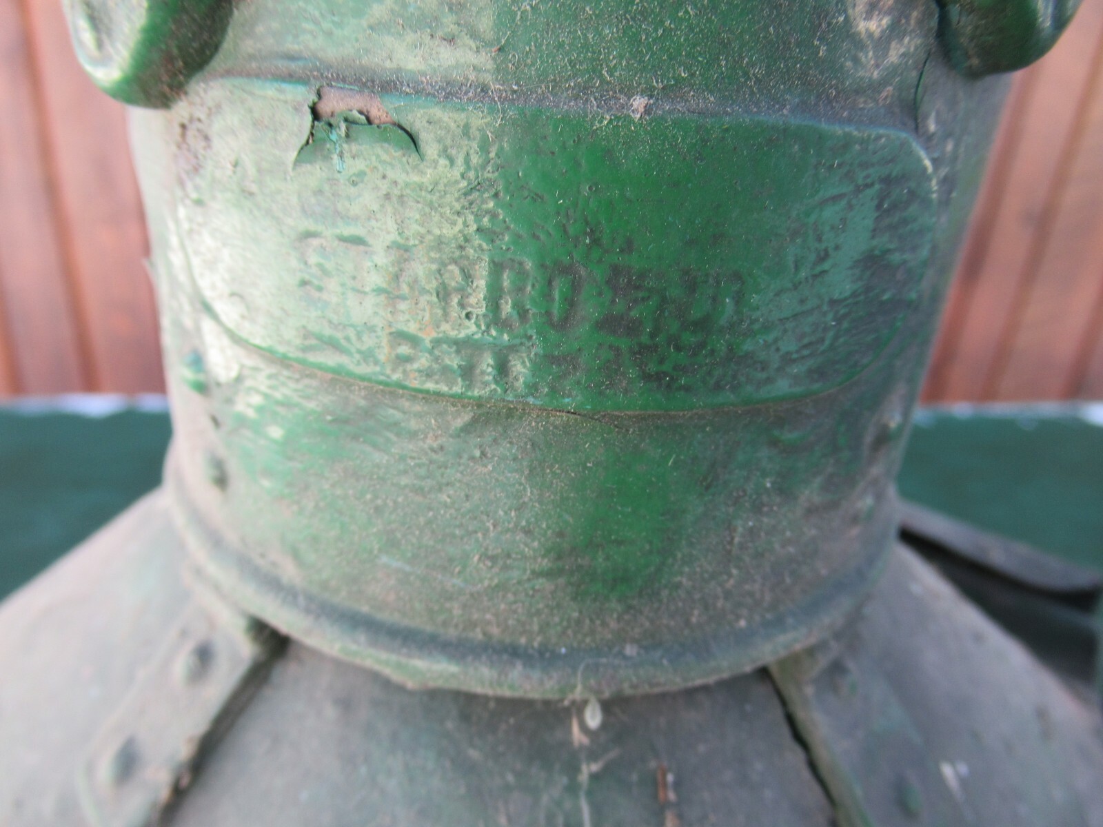 Antique  Boat Ship Lantern Corner Nautical Maritime Brass Under Green Finish