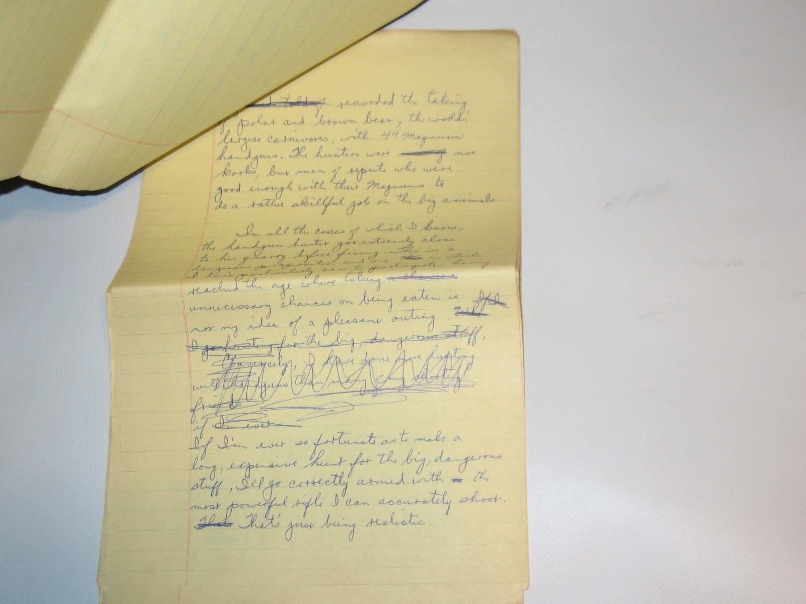 Skeeter Skelton Magizine Article Handwritten Copy From Skelton Family Auction