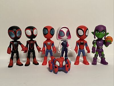 Marvel Spidey And His Amazing Friends Web Squad Mixed Lot of 7 Action Figures