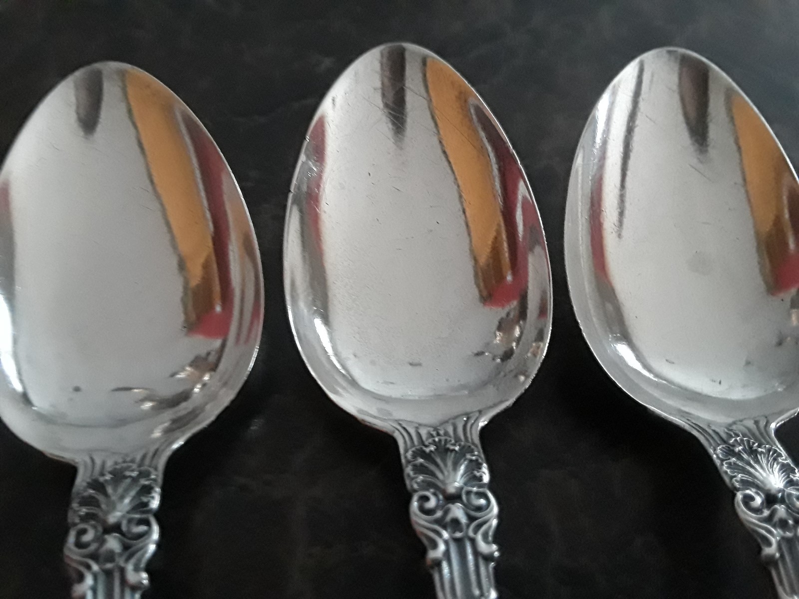 1901 King Edward Sterling Silver Teaspoons Qty.6 No Mono