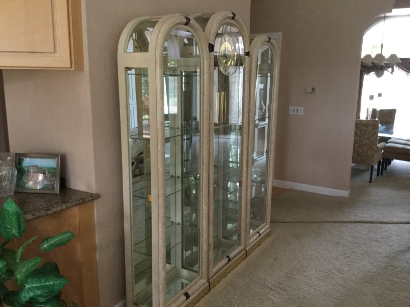 RIDGEWAY 9275 FESTIVAL FLOOR CLOCK WITH DUAL CURIOS