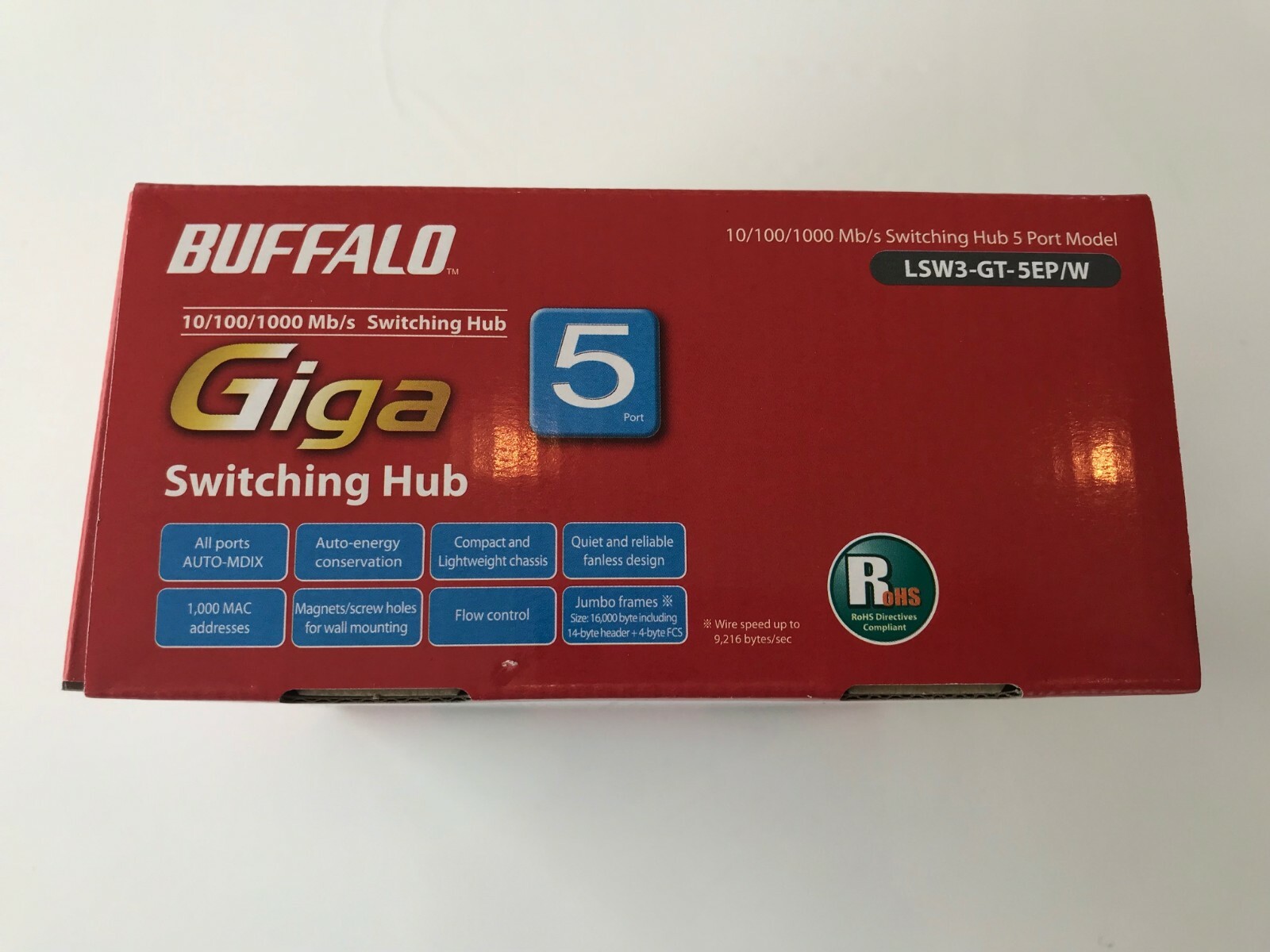 Buffalo Technology  (LSW3-GT-5EP/W) 5-Ports Switch