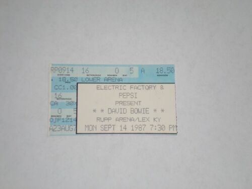David Bowie Duran Duran Concert Ticket Stub-1987-Rupp Arena-Lexington,KY