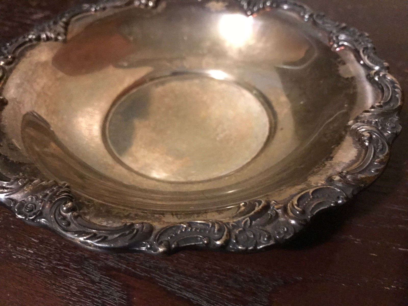 VINTAGE REED & BARTON SILVER PLATED CANDY DISH -- #1100 TARA HALL COLLECTION