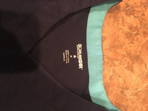 Womens Scrub Star Navy Blue Scrub Set Medium Pants Top