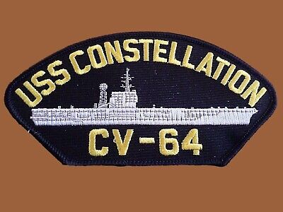  USS CONSTELLATION CV-64 U.S NAVY SHIP HAT PATCH CARRIER USA MADE HEAT TRANSFER