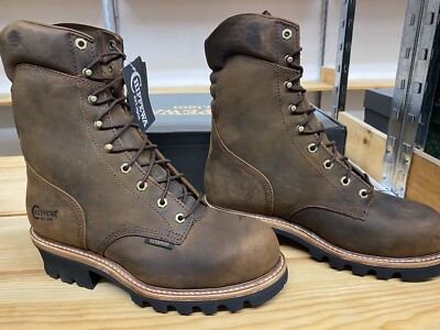 Men's Chippewa 59405 9'' Crazy Horse Logger 11.5 EEE Insulated Waterproof Steel