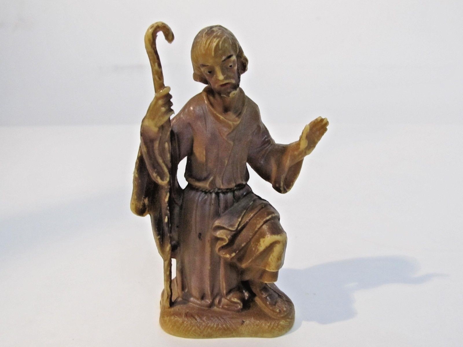 Vintage Plastic Nativity Set in the Italian Style 6 Pcs. Needs to be Repainted