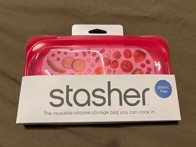 Stasher Reusable Silicone Storage Bag You Can Cook In - NEW - Snack Size