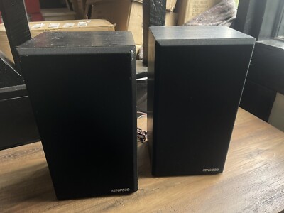 KENWOOD LS-33 STEREO TURNTABLE SPEAKERS PAIR BLACK 60W WIRED KENWOOD LS-33 STEREO TURNTABLE SPEAKERS PAIR BLACK 60W WIRED
