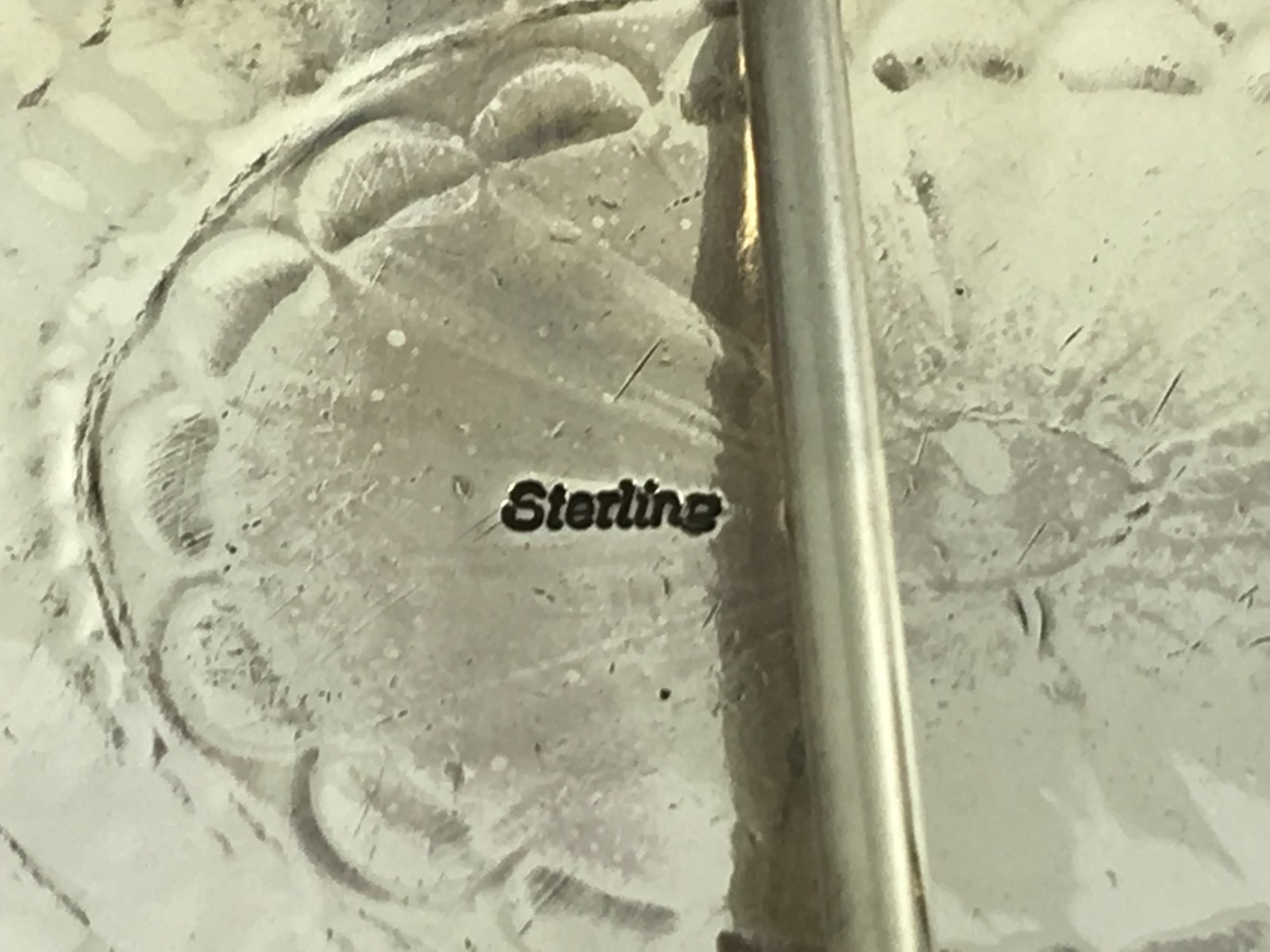 Navajo Sterling Silver Belt Buckle Scalloped Edges Vintage 1613-LNP