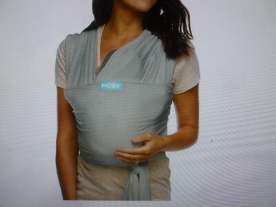 Moby Baby Wrap/Carrier, Adjustable For All Body Types, 18 Ft Stone Gray  Cotton