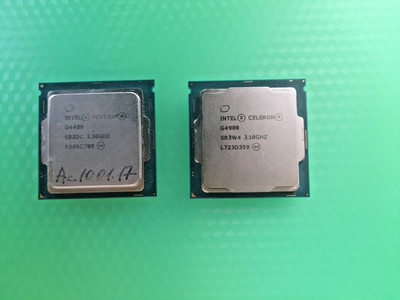 Lot of 2 CPU LGA 1151 Celeron G4900 3.10GHz SR3W4 and Pentium G4400 3.3Ghz SR2DC