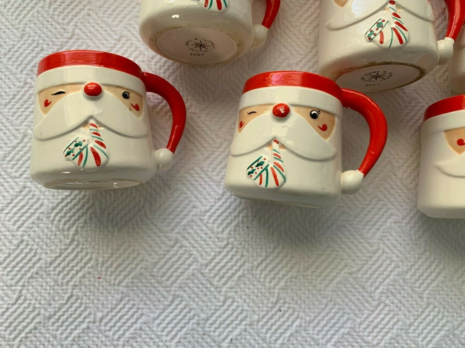 James Summers Winking Santa Set of 8 Mugs and Pitcher