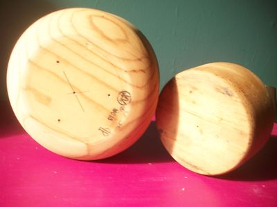 Two Wooden Bowls Crocks