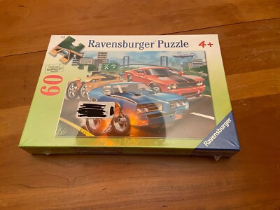 NEW Sealed Ravensburger 60 Pieces Jigsaw Puzzle Muscle Cars #095919
