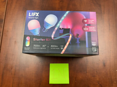 LIFX Smarter Light Starter Kit 2 800lm Bulbs + 40'' Lightstrip RGB A19 LED
